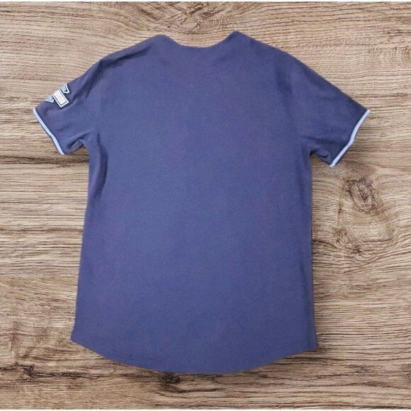 HARLEY DAVIDSON JERSEY SHIRT WOMEN SIZE MEDIUM BLUE - Picture 4 of 4